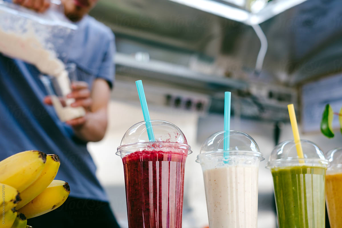 Person making smoothies